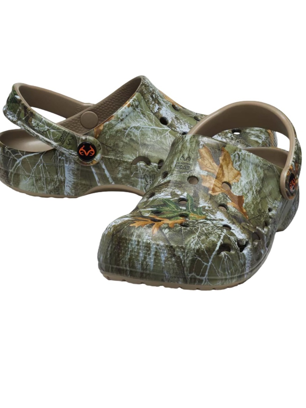 New Mens Real-tree APX Classic Edge Baya Camo Green and Brown  Slip-On Clog 12